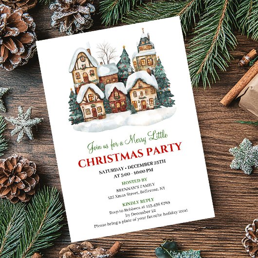 Chique minimalistische kerstscène kerstdiners kaart
