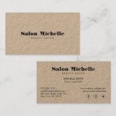 Chique minimalistische Kraft Boutique Salon Visitekaartje (Voorkant / Achterkant)