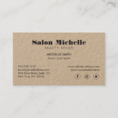 Chique minimalistische Kraft Boutique Salon Visitekaartje (Achterkant)