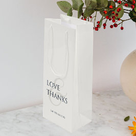 Chique minimalistische liefde & Bedankt Wijn Cadeautas
