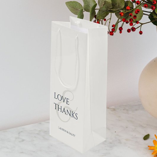 Chique minimalistische liefde & Bedankt Wijn Cadeautas