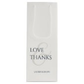 Chique minimalistische liefde & Bedankt Wijn Cadeautas (Voorkant)