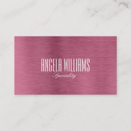 Chique minimalistische metallic roos goud en wit visitekaartje