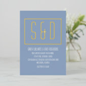 Chique Minimalistische Moderne Script Folie Uitnodiging (Staand Voorkant)