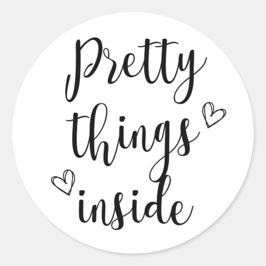Chique, Minimalistische Mooie Dingen Binnen Sticke Ronde Sticker (Voorkant)