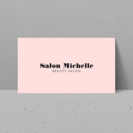 Chique minimalistische pastel roze boetieksalon visitekaartje