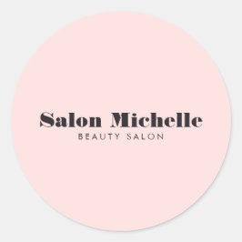 Chique minimalistische pastel roze ronde sticker