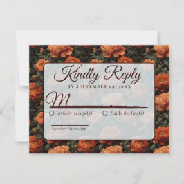 Chique Minimalistische Pioenrozen Romantische Trou RSVP Kaartje