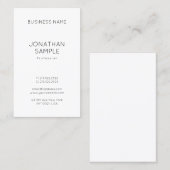 Chique minimalistische professionele moderne verti visitekaartje (Voorkant / Achterkant)