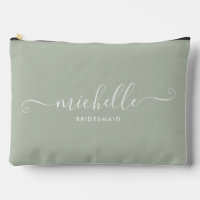Chique Minimalistische Stof Sage Kleur Persoonlijk