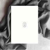Chique Minimalistische Typografie Monogram Huwelij Save The Date