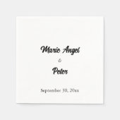 Chique Minimalistische Typografie Trouwen Servet (Voorkant)