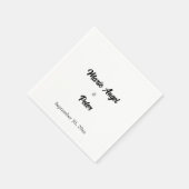 Chique Minimalistische Typografie Trouwen Servet (Hoek)