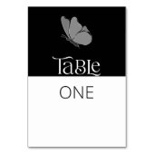 Chique minimalistische typografie vlinder bruiloft kaart (Voorkant)