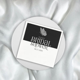 Chique minimalistische typografie vlinder vrijgeze servet