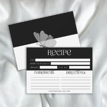 Chique minimalistische typografie vlinderrecept Ka