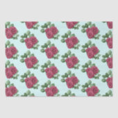 Chique Mint Bourgogne Gouden Rozen Trouwblaadjes Tissuepapier (Voorkant)