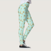 Chique Mint en Gouden Diamanten Leggings (Rechts)