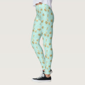 Chique Mint en Gouden Diamanten Leggings (Links)