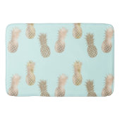 Chique Mint Goud Glam Ananas Badmat (Voorkant)
