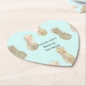 Chique Mint Goud Glam Ananas Kartonnen Onderzetters (Gekanteld)