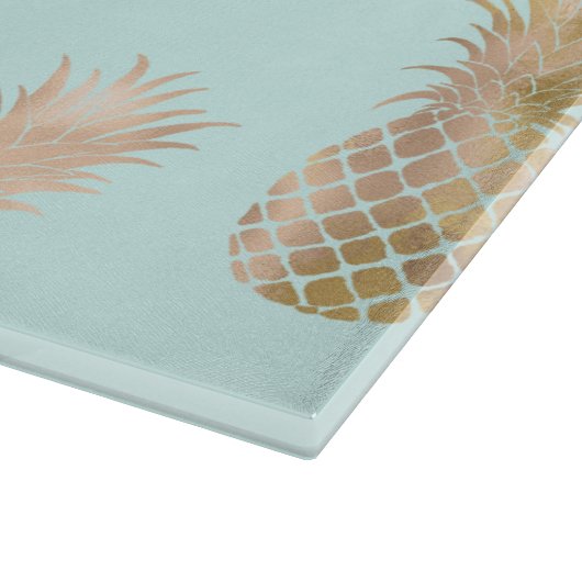 Chique Mint Goud Glam Ananas Snijplank (Hoek)