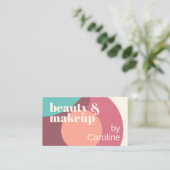 Chique Mint Groene Mauve Taupe Blush Roze Art Patr Visitekaartje (Staand voorkant)