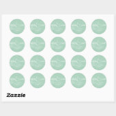 CHIQUE MINT GROENE WATERVERF BRUILOFT STICKERS (Vel)
