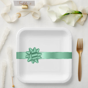 Chique Mint Lintel Boog Verjaardag Papieren Bordje