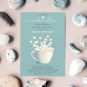 Chique Mint Marshmallow Baby Shower Kaart