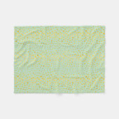 Chique mint nep goud glinsterend luipaardprint mon fleece deken (Voorkant (Horizontaal))