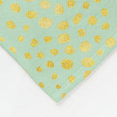 Chique mint nep goud glinsterend luipaardprint mon fleece deken (Hoek)