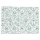 Chique Mint Witte Bloemige Bruiloft Groot Cadeauzakje (Achterkant)