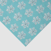 Chique Mint Witte Sneeuwvlokken Kerst Tissuepapier (Detail)