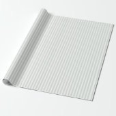 Chique Mint Witte Strepen Verjaardag Cadeaupapier (Uitgerold)