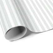 Chique Mint Witte Strepen Verjaardag Cadeaupapier (Rol Hoek)