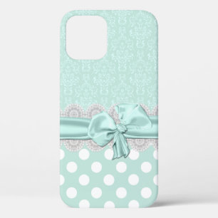 Chique Mintgroene Damast iPhone Case-Mate iPhone Case