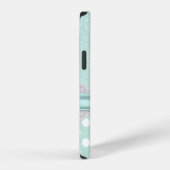 Chique Mintgroene Damast iPhone Hoesje (Rechterkant)