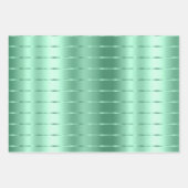 Chique mintgroene linten strik bruidsdouche inpakpapier vel (Voorkant)