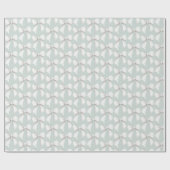 Chique Mintgroene Witte Harten Bruiloftsfeest Cadeaupapier (Vlak)