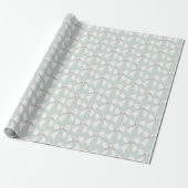 Chique Mintgroene Witte Harten Bruiloftsfeest Cadeaupapier (Uitgerold)