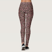 Chique mocha mousse, roze en zwart Leopard Print Leggings (Achterkant)