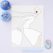 Chique Mode Kleur Kunst Flyer Papier Miss Wendy (Enkel)