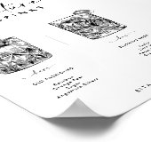 Chique Modern Bar Signature Drinken Trouwbord Poster (Hoek)