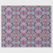 Chique Modern Barok Patroon in Roze en Blauw Inpak Cadeaupapier (Vlak)