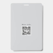 Chique modern bedrijfsfoto logo Qrcode bruin badge (Achterkant)