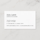 Chique & modern Bord Blue Plaid Visitekaartje (Achterkant)