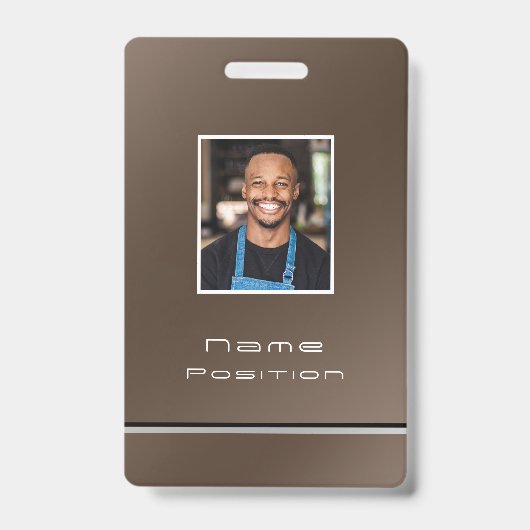 Chique Modern Business Bruin Badge (Voorkant)