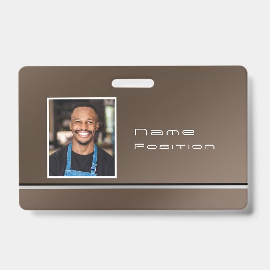 Chique Modern Business Bruin Badge (Voorkant)