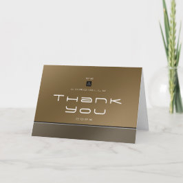 Chique Modern Business Bruin Bedankkaart